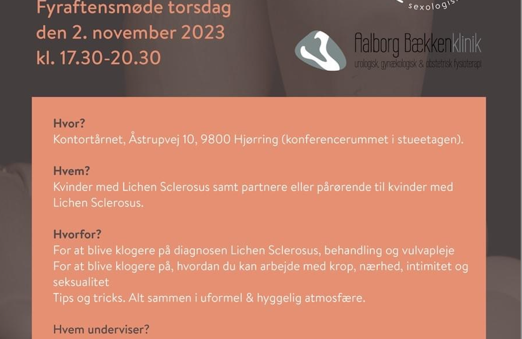 Temaaften om Lichen Sclerosus & seksualitet