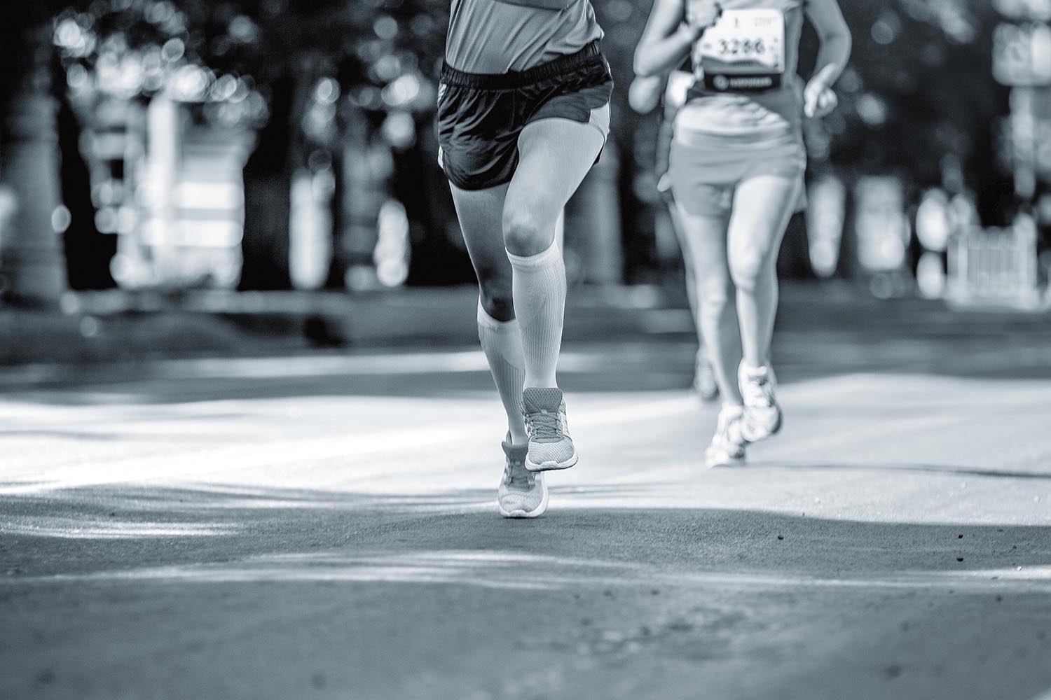 Man kan opleve stressinkontinens ved idræt, fx løb.